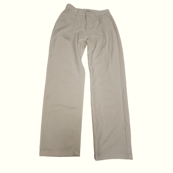 Abercrombie & Fitch Cream Wide-Leg Trousers - Picture 2 of 7